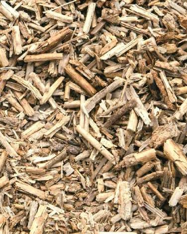 Wood chips from a forestry side stream